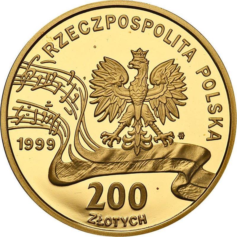 Złota moneta Fryderyk Chopin 200 zł 24h