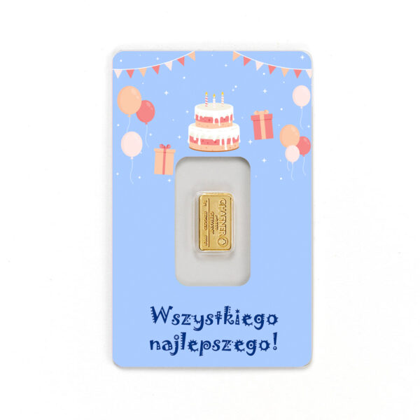 1 gram sztabka złota CertiPack na Urodziny - 24h