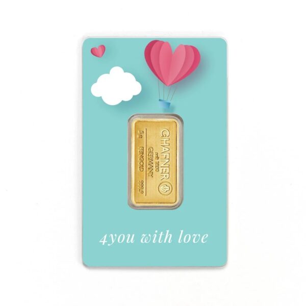 5 gram sztabka złota CertiPack For You with love - 24h