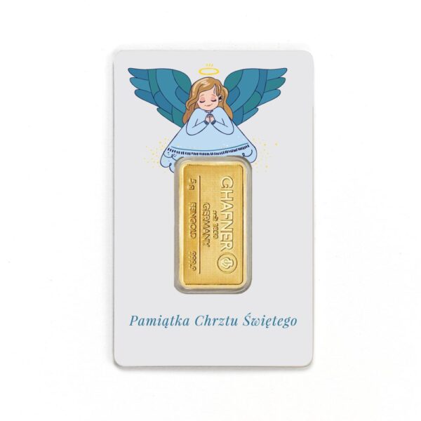 5 gram sztabka złota CertiPack Pamiątka Chrztu Świętego - 24h