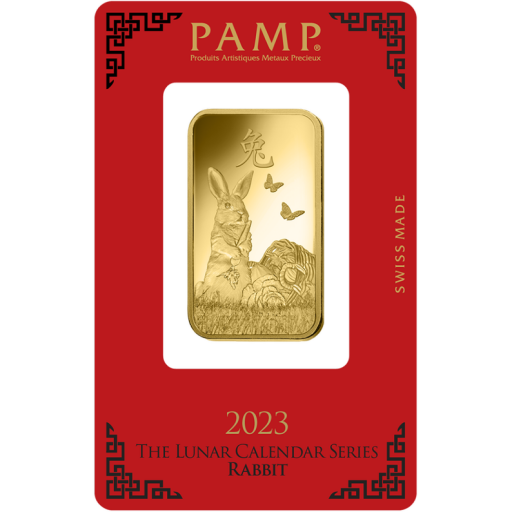 Zdjęcie 5 g sztabka złota PAMP Lunar: Rok Królika 2023