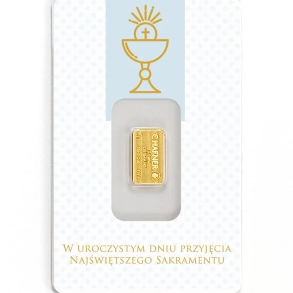 2 gram sztabka złota CertiPack Komunia Święta - 24h