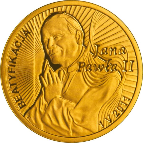 Złota moneta NBP Beatyfikacja Jana Pawła II 100 zł - 24h