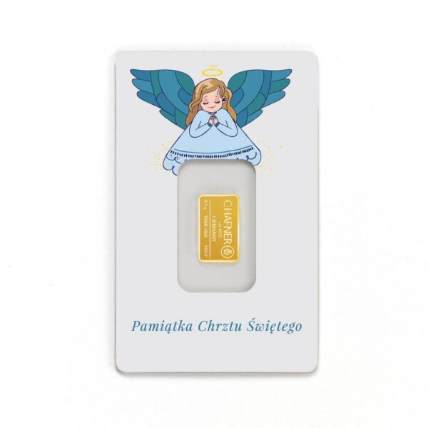 0,5 gram sztabka złota CertiPack Pamiątka Chrztu Świętego - 24h